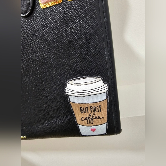 Like Dreams Black Tote with Pink Patch Details - Picture 16 of 16